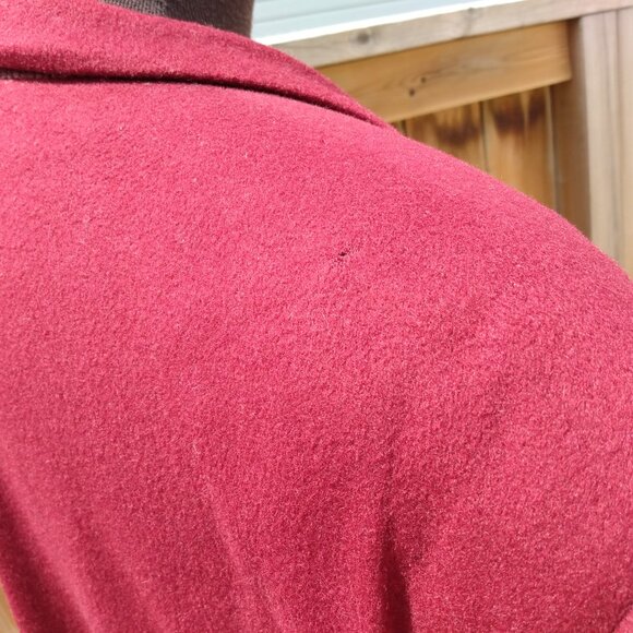 Vintage Cashmere Sport Coat Suit Jacket Blazer Strellson Burgundy Red 45" Chest - Picture 6 of 10